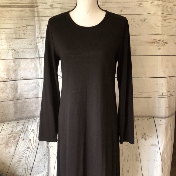 Gap Black Long Sleeve Maxi Dress 